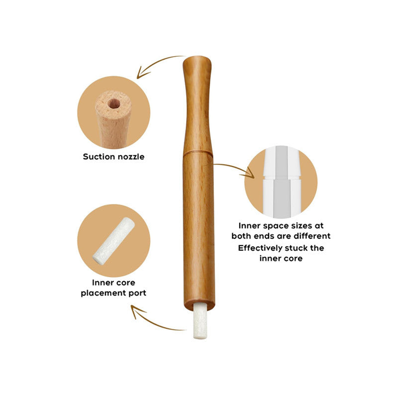 Essential Oil Diffusion Inhaler Wooden Smoking Cessation Pendant